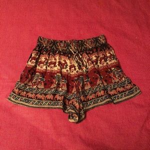 Patterned Flowy Shorts - Excellent Condition